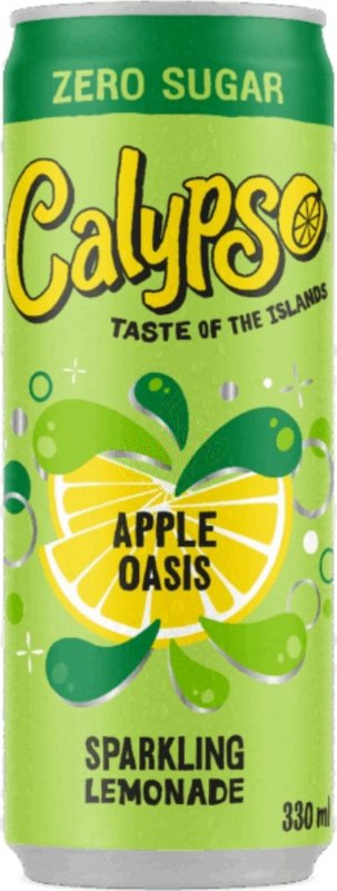 Calypso Apple Oasis Zero Sugar Sparkling Lemonade 330ml - Case