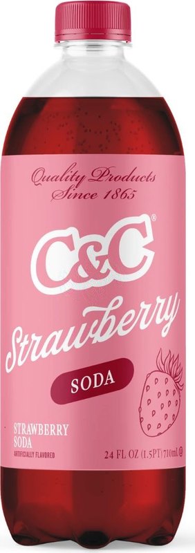 C&C Soda Strawberry Bottle 710ml
