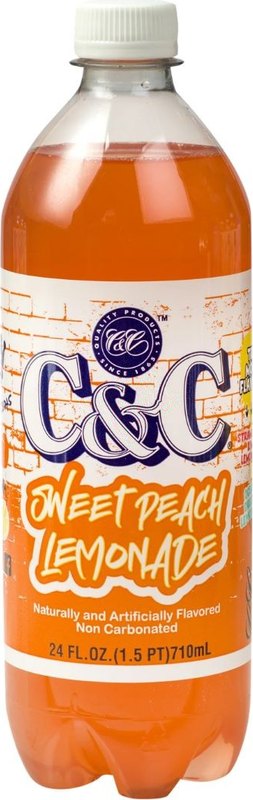 C&C Sweet Peach Lemonade Bottle 710ml