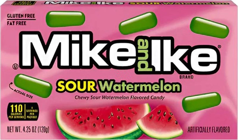 Mike & Ike Sour Watermelon Theatre Box 120g - Case