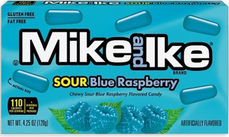 Mike & Ike Sour Blue Raspberry Theatre Box 120g - Case
