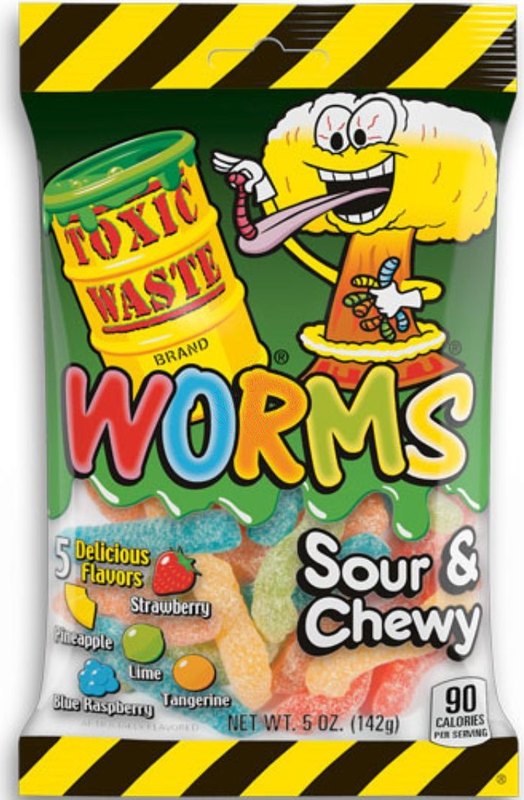 Toxic Waste Worms Pag Bag 142g