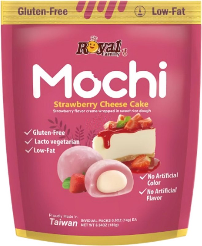 Royal Family Mochi Strawberry Cheesecake 120g - Case