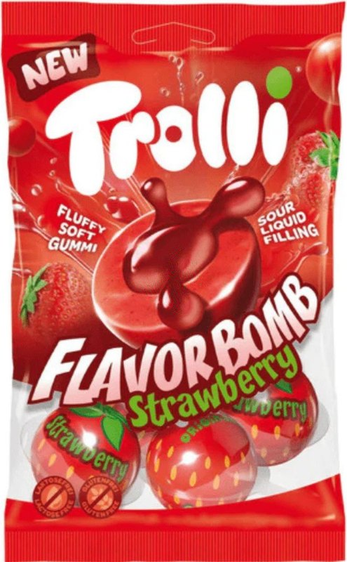 Trolli Flavor Bomb Strawberry 75g - Case