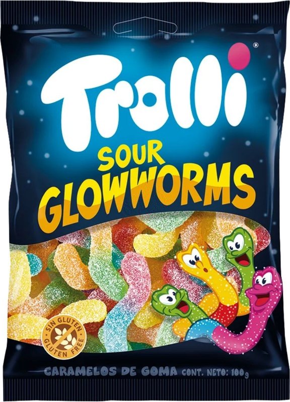 Trolli Sour Glowworms 100g