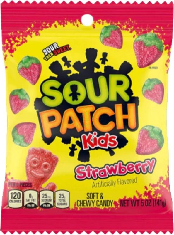 Sour Patch Kids Strawberry Peg Bag 102g - Case